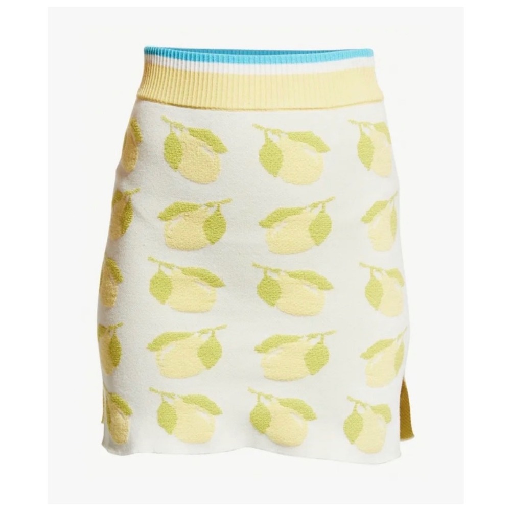 Solid & Striped The Rosie Lemon Knit Mini Skirt